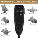 Dual Motor Heat Massage Infinite Position Up to 350 LBS Electric Power Lift Recliners with Power-Remote, Medium-firm and Heavy Duty, Light Grey