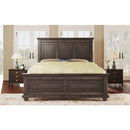 Traditional Town and Country Style Pinewood Vintage King Bed, Rich Brown
