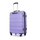 Expandable 3 Piece Luggage Sets PC Lightweight & Durable Suitcase with Two Hooks, Spinner Wheels, TSA Lock, (21/25/29) Purple