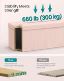 Jelly Pink Foldaway Underbed Storage Ottoman Bench
