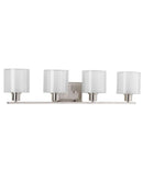Invite 4-Light 33"w Bath Vanity Light Fixture Brushed Nickel Finish by Progress