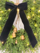 PreLit Cascading Juniper and Cedar Wreath with Bells