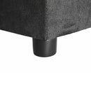Convertible U-shaped Sectional Sofa with Storage Chaise Lounges and USB Ports, Black Twill Polyester, 103.9 Inches