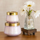 Petite Watercolor Pressed Floral Candle - Blackberry + Coconut