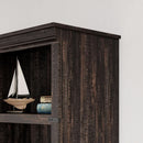 Farmhouse Cherry Bookcase 71 Inch Tall Sturdy Open Shelving