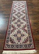 Sino Persian Runner Rug 2.7 x 8, Floral, Handmade, 250 KPSI