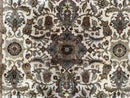 Indo Mahal Rug 6x9, Indian Floral Carpet 6 x 9, Beige and Black, Allover Design, Living Room Rug, Bedroom Rug, Traditional Rug, Vintage Rug