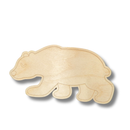 Unfinished Wood Etched Polar Bear Shape | Paint By Line Crafts | up to 30" DIY