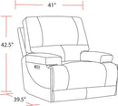 Verona Azure Cordless Power Reclining Sofa And Recliner Set