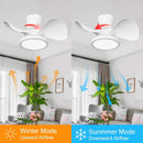 22 Inch Quiet Ceiling Fan With LED Light And Remote Control