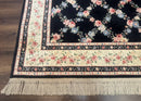 8.8 x 12 Karastan Garden of Eden Rug, Ebony Trellis
