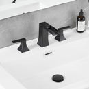 Modern 2 Handle 3 Hole Deck Mounted Bathroom Faucet with Drainer