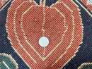 Indo Persian Bidjar Rug 8x10, Red and Black, Handmade Vintage Wool Carpet