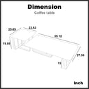 Rectangular End Table with Sintered Stone Top, Silver Metal Frame, for Living Room