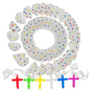 Set of 25 Religious Plastic Easter Eggs with Cross