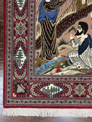 Persian Kashan Pictorial Rug 3x5 - Jesus on Cross