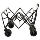 400lbs Collapsible Foldable Wagon Cart, Beach Wagon Utility Cart Utility Wagon Grocery Cart for Camping Shopping Sports Gardening Fishing