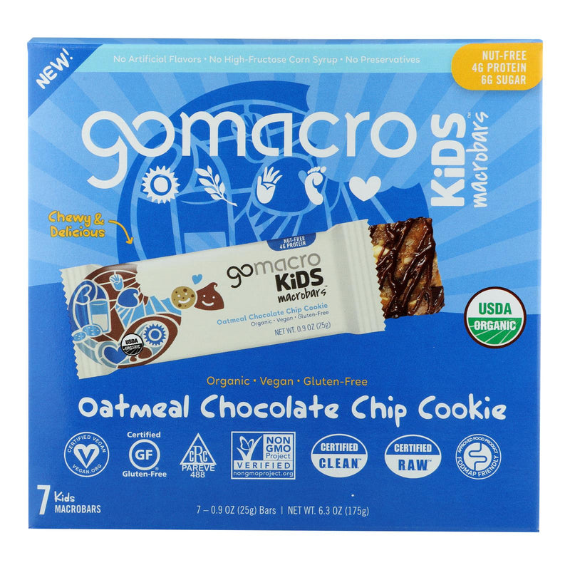 Gomacro Kids Macrobar Oatmeal Chocolate Chip - 6.3 Oz