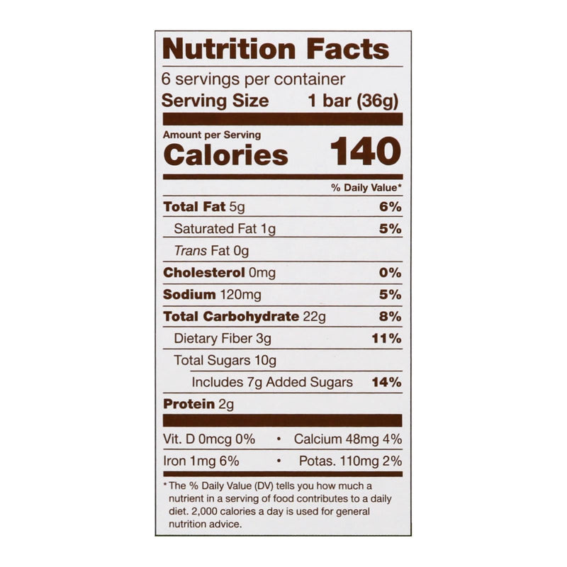 Nature's Bakery Chocolate Chip Banana Baked-in Bars - 6-Pack, 1.27oz Each