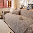 Natural Textured Linen Couch Cover, Breathable & Hypoallergenic Furniture Protector