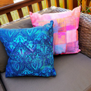 Outdoor Pillow - Vintage Checks Orange