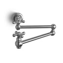 Unlacquered Brass Pot Filler Faucet With Cross Handle