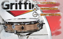 Piccolo Snare Drum 13" x 3.5" by GRIFFIN - 100% Poplar Shell with Oak Wood Finish & Coated Drum Head - Professional Marching Drummers Percussion