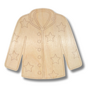 Unfinished Wood Etched Pajama Top Shape | Paint By Line Crafts | up to 30" DIY