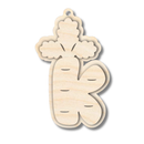 Unfinished Wood Layered Letter Carrot Tags | A-Z | 3 Piece | 6" Tall | 1/8" Wood | Wood Craft DIY