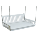Keystone Amish Co. 4 Foot Franklin Recycled Plastic Swing Bed, Bright White