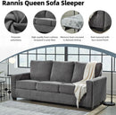 Queen Memory Foam Convertible Sofa Sleeper Charcoal