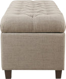 Tufted ExtraLarge Storage Ottoman Bench Hinged Lid