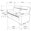 Arabella Upholstered Padded Arm Sofa Grey