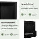 ON-TREND Elegant Design Hall Tree with Comfort and Storage Solutions, Functional Hallway Shoe Cabinet with Bench&Cushion, Modern Coat Rack with Hooks for Entryways, Black (OLD SKU: SD000026AAB)