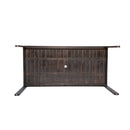 Elegant Patio Dining Set with Removable Cushions in Dark Brown Acacia Wood for Outdoor Spaces