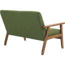 Mid-Century Modern Solid Loveseat Sofa Upholstered Linen Loveseat, 2-Seat Upholstered Loveseat Sofa Modern Couch