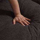 Cloud Style Sofa, Teddy Velvet Fabric, Comfy Padded Cloud Couch for Living Room, Apartment