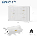 White Solid Maple Dresser Anti Tip LargeCapacityDrawers