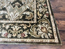 Tibetan Rug 8x10, European Design, Floral, Green, Handmade, Wool, Nepali Rug