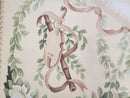Elegant Aubusson Rug 10 x 14, Cream and Ivory Simple Aubusson Floral Carpet, Hand-Woven, European, New Aubusson Rug, Wool Area Rug, Violins