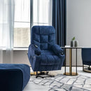 Power Lift Recliner Chair Navy Blue With Extended Footrest