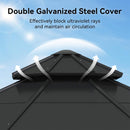 [13X13FT] Alora Cedar Wood Galvanized Steel Octagonal Hardtop Double Roof Gazebo (SAK17468)