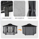[13X15FT] Alora Hardtop Hexagonal Gazebo With Curtains And Netting [No Furniture] (SAK60713)