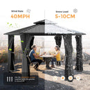 [13X15FT] Alora Hardtop Hexagonal Gazebo With Curtains And Netting [No Furniture] (SAK60713)