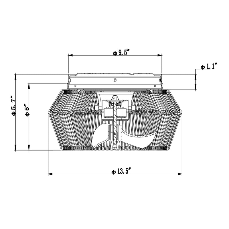 14" Farmhouse DC Motor Flush Mount Reversible Iron Ceiling Fan with LED Lighting and Remote Control