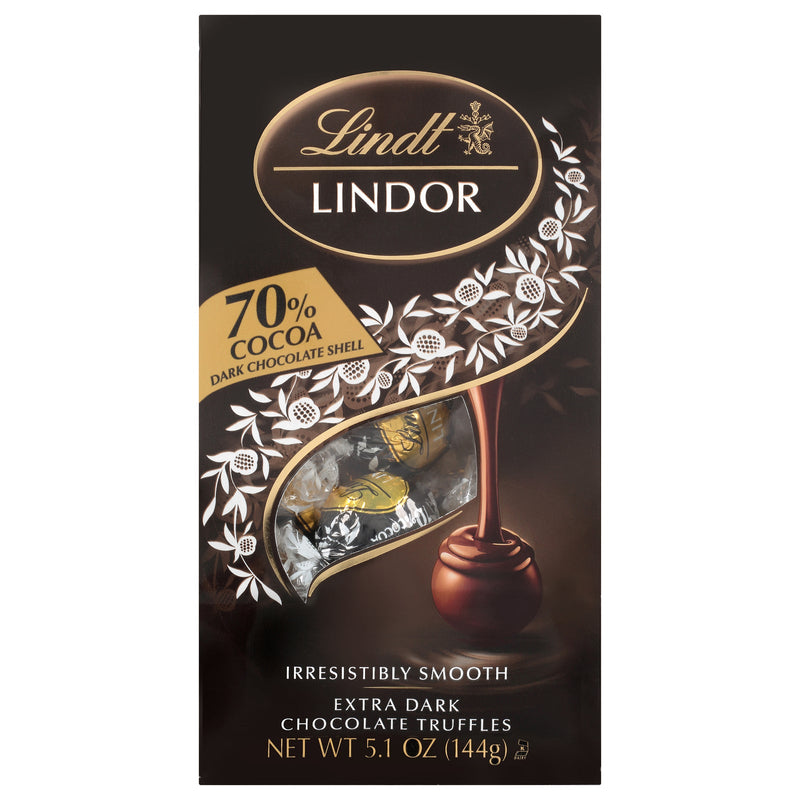 Lindt Lindor Xtra Dark Chocolate Truffles - Pack of 6, 5.1 Oz Each