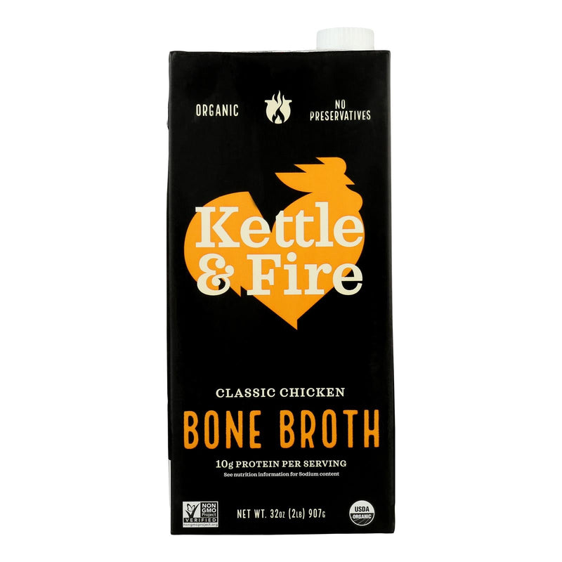 Kettle & Fire Classic Chicken Bone Broth, 6 - 32 Oz Cases