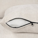 Convertible U-shaped Sectional Sofa with Pull-out Bed, Beige Chenille, 107.1'