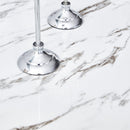 Table and chair set, modern and minimalist dining table, imitation marble patterned tabletop, MDF legs with U-shaped brackets. Paired with comfortable chairs, suitable for dining and living rooms.