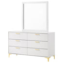 Kendall 6-drawer Dresser with Mirror White